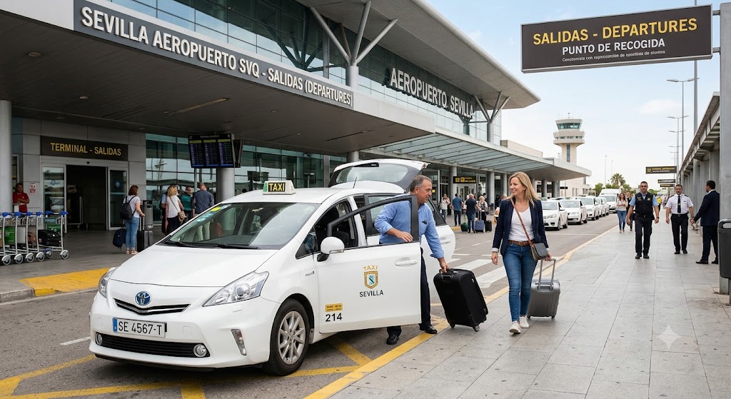 Taxi Sevilla mejor precio – taxi en la terminal del Aeropuerto de Sevilla | Taxi Sevilla Viajes