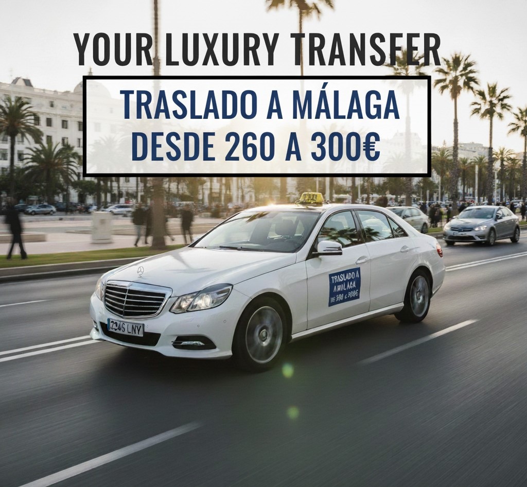 Taxi de Sevilla a Málaga, traslado privado de 260 a 300 €